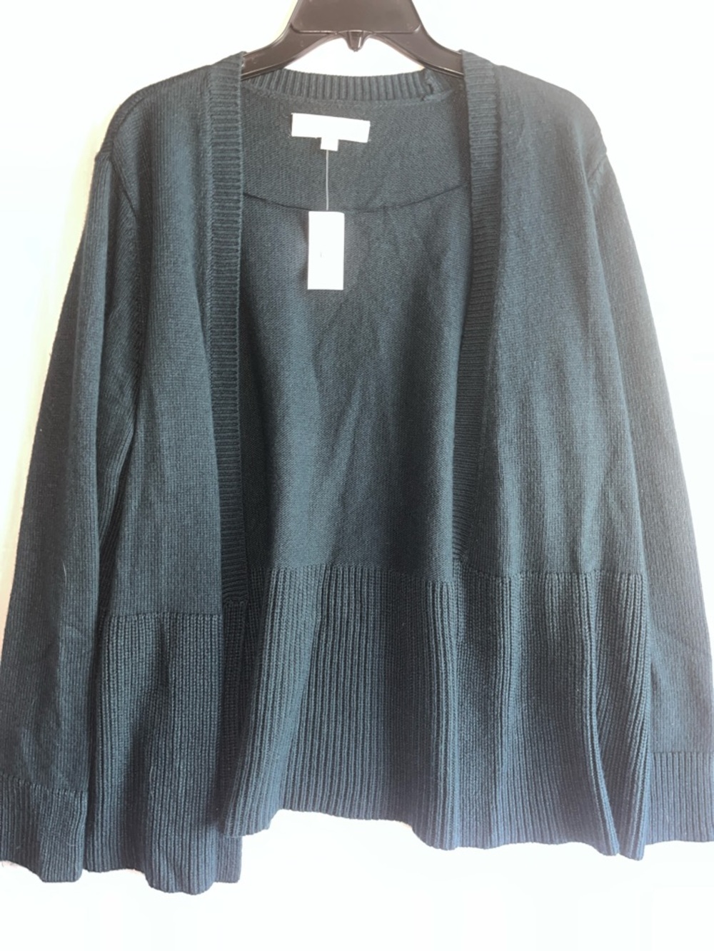 LOFT Open-Front Cardigan Sweater in Dark Teal